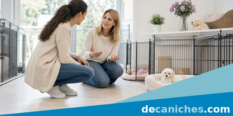 Visita a la zona de descanso de un cachorro caniche toy visita a un criador de caniche toy
