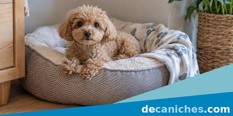 Zona tranquila de descanso para un caniche zona tranquila para el descanso del caniche